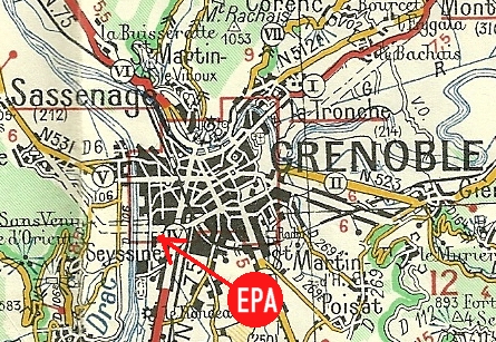Grenoble - Carte Michelin au 200.000me