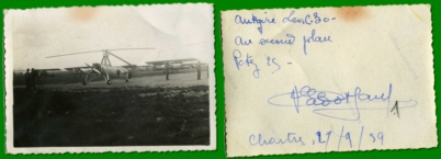Autogire LO C.30 - Chartres - 1939 - Document Olivier BAILLON