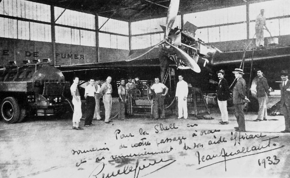 Oiseau Canari II - Oran 1933 - Ravitaillement SHELL