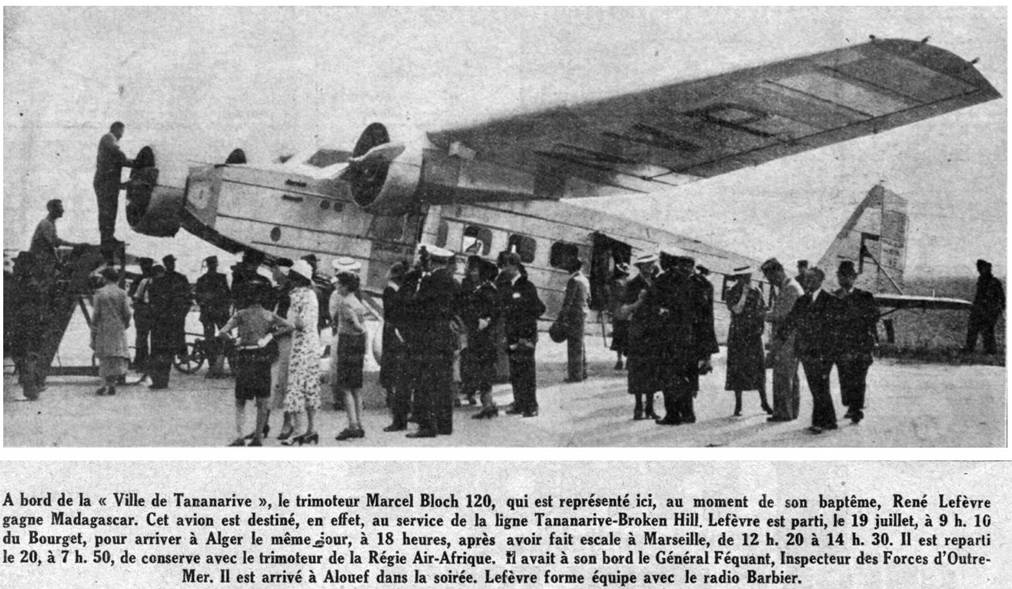 Baptme du Bloch 120 F-ANYP "Ville de Tananarive"