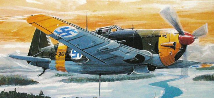 Morane Saulnier 406 - Dessin - Forces finlandaises