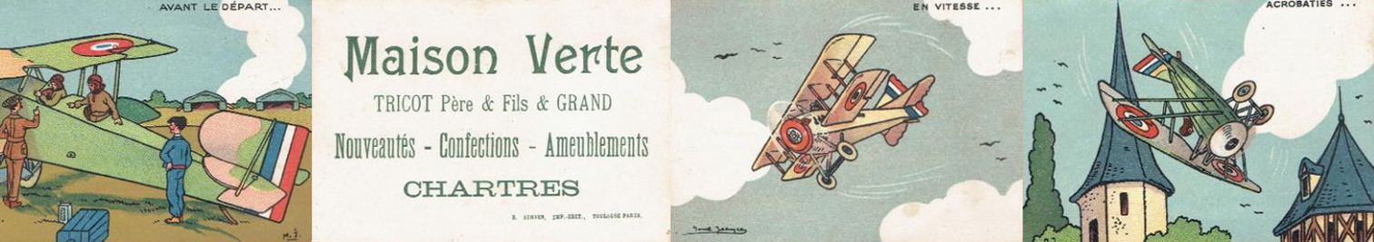Chartres - Publicité pour la Maison Verte - Dessins de Marcel JeanJean
