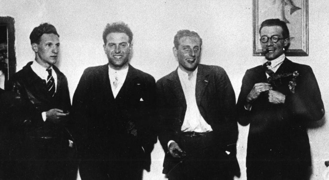 Arthur SCHREIBER, René LEFEVRE, Jean ASSOLLANT et Armand LOTTI - Santander - 15 juin 1929