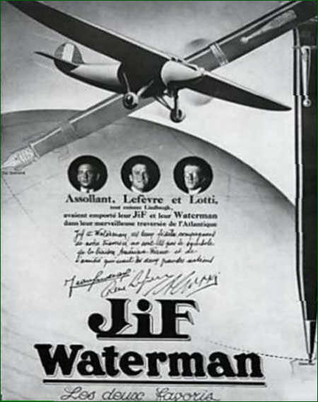 Publicité Jif Waterman - Référence à l'Oiseau Canari