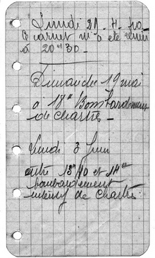 Carnet d'exode de Julienne BIBERT