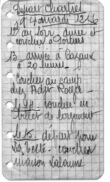 Carnet d'exode de Julienne BIBERT