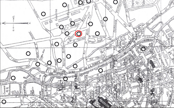 Bombardement allemand de Chartres du 19 mai 1940 - Bombe au 13, avenue Neigre
