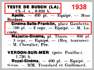 Caf� et salle Franklin � La Teste de Buch 