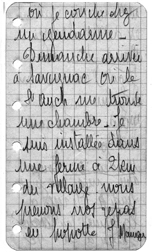Carnet d'exode de Julienne BIBERT