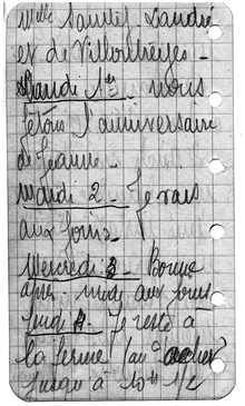 Carnet d'exode de Julienne BIBERT