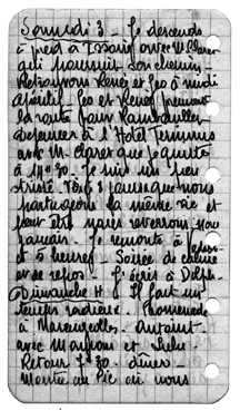 Carnet d'exode de Julienne BIBERT1940