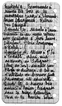 Carnet d'exode de Julienne BIBERT1940