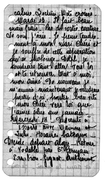 Carnet d'exode de Julienne BIBERT1940