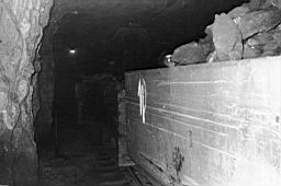 Mine de Mairy 1972_03a 09.jpg: Mine de Mairy - Une rame de 10 wagons quitte le quartier N pour le culbuteur